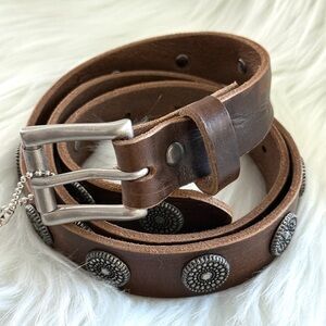 🇨🇦 Brave Leather Collection - Brown Leather w brushed SILVER buckle BELLSIE